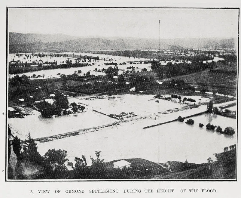 A View Of Ormond Settlement During The Height Of The Flood