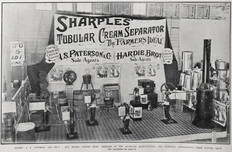 MESSRS. A. S. PATERSON AND CO.'S AND MESSRS. HARDIE BROS.' EXHIBITS AT THE AUCKLAND AGRICULTURAL AND PASTORAL ASSOCIATION'S FIRST WINTER SHOW