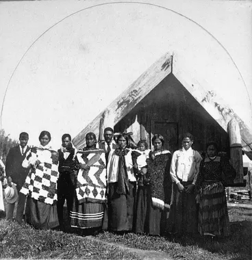 Image: Ross, Malcolm, 1862-1930 :[Tuhoe group at Ruatoki during the vice-regal visit]