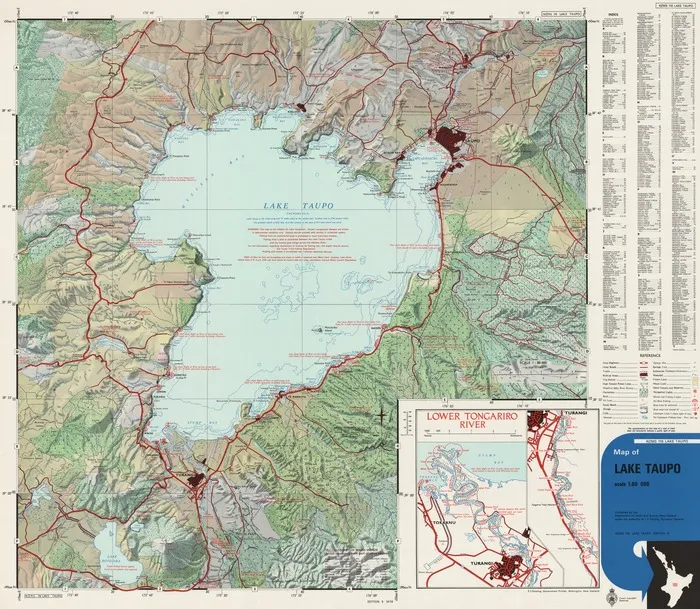 Map of Lake Taupo.