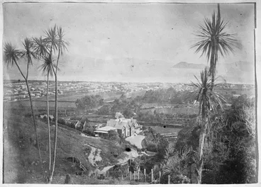 Image: Petone, and Wellington Harbour, from above Sir James Hector's house, Ratanui