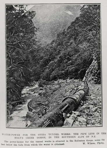 Image: Water-Power For The Otira Tunnel Works