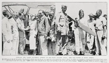 Auckland girl flier's successful crossing of the South Atlantic ocean: Miss Jean Batten in South America Image: Auckland girl flier's successful crossing of the South Atlantic ocean: Miss Jean Batten in South America
