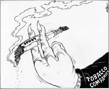 Image: Cartoon about smoking sponsorship