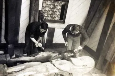 Image: 'Putting on the preservative'