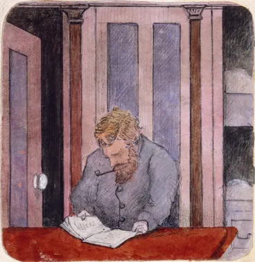 Image: Artist unknown :[Album of an officer]. Cabin in ship "Mauuku", August [1865?]