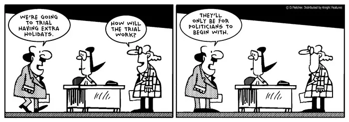 Fletcher, David 1952- :'We're going to trial having extra holidays.' 9 February 2012