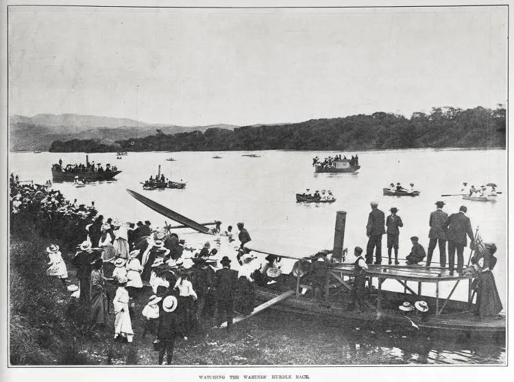 WATCHING THE WAHINES' HURDLE RACE