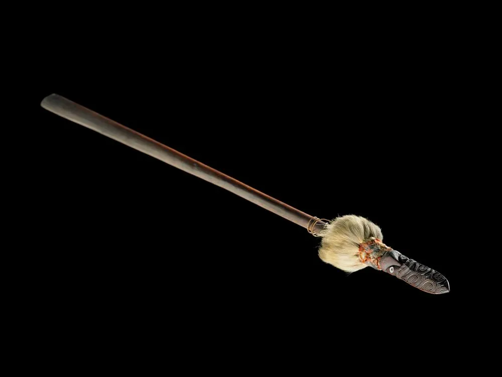 Taiaha (long striking weapon), named Te Rongotaketake.