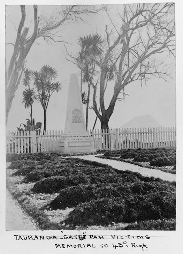 Image: Forty Third Regiment memorial at Tauranga