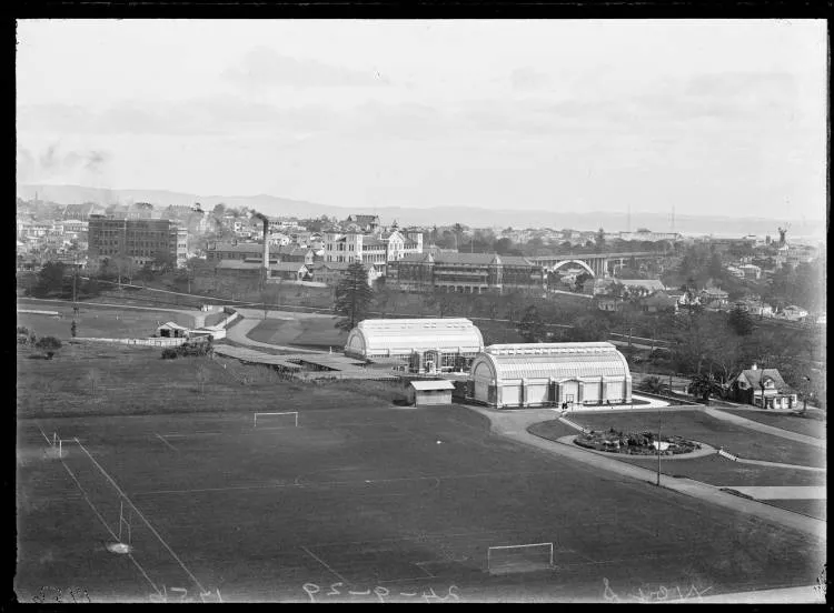 Wintergardens from the Auckland Museum, 1929
