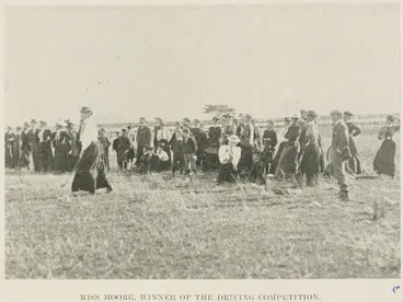 Image: Miss Moore, winner of the driving competition