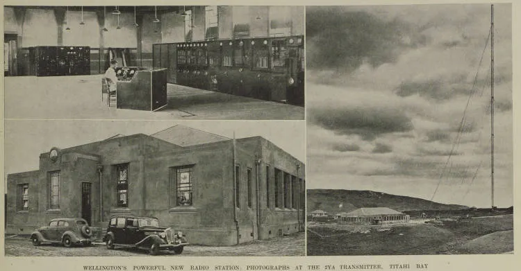 Wellington's powerful new radio station: photographs at the 2YA transmitter, Titahi Bay