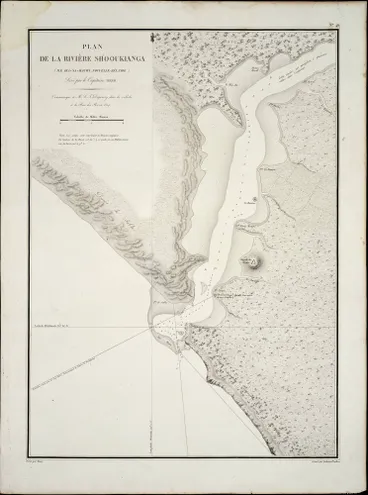 Plan de la Riviere Shooukianga (Ile Ika-na-Mauwi, Nouvelle-Zelande) Leve par le Capitaine Herd Image: Plan de la Riviere Shooukianga (Ile Ika-na-Mauwi, Nouvelle-Zelande) Leve par le Capitaine Herd