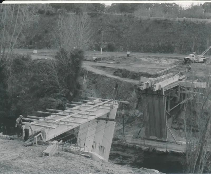 Foundations of Fergusson Bridge, Cambridge, 1963