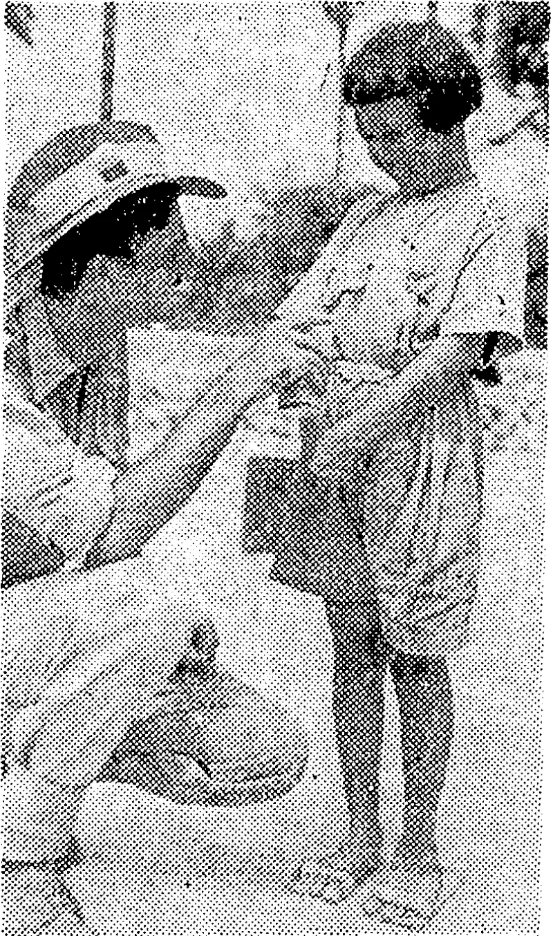 Dolly, a nine-year-old Japanese girl, is a great favourite in the-Australian compound at the Japanese prisoner-of-war camp on Morolai. She ivas captured, with her parents, on the ivest coast of Borneo. (Evening Post, 11 September 1945)