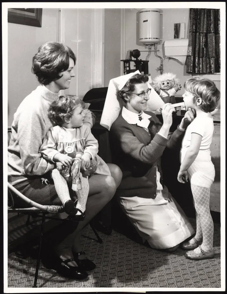 Examination time, Hataitai Plunket Rooms, Wellington, 1969