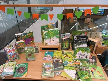 Image: Green books for St Patrick's Day