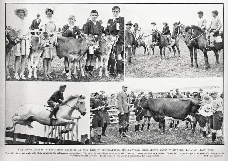 Children's events a prominent feature at the Egmont agricultural and pastoral show at Hawera, Taranaki, last week