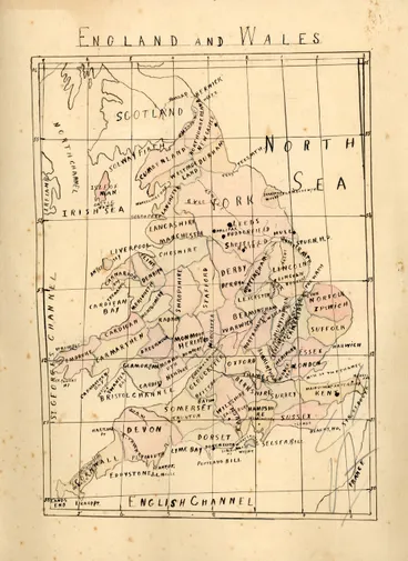 Image: Hand Drawn Map of England and Wales