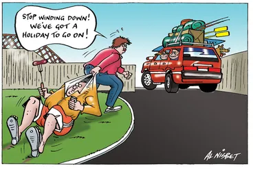 Image: "Stop winding down! We've got a holiday to go on!" 27 December 2009