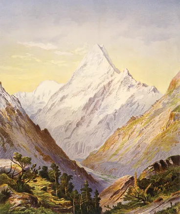 Image: Hodgkins, William Mathew, 1833-1898 :Mount Cook / W. M. H. 1875. C. F. Kell, Chromo lithographer, London [1877]