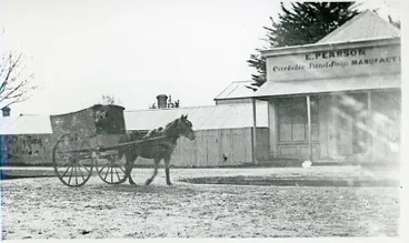 Image: Photograph – E. Pearson's premises, corner Cook and Grey Streets.