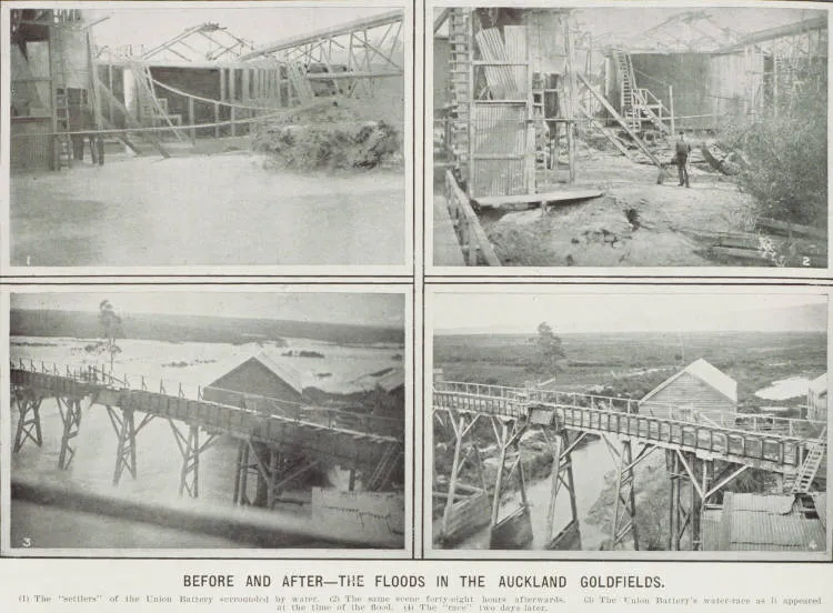 Before and after - the floods in the Auckland goldfields
