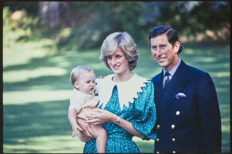 Prince Charles, Princess Diana and Prince William at Government House