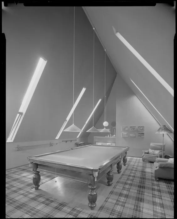 Billiard room interior, Todd house