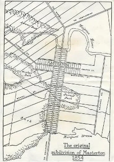 Image: Original subdivision of Masterton, 1854 : Map