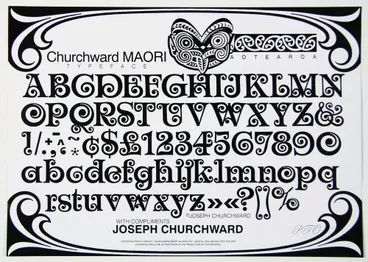 Image: Churchward Maori Typeface Poster