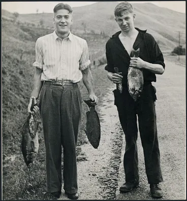 Image: Fish stranded by a tsunami - Photograph taken by Harold J Dunstan