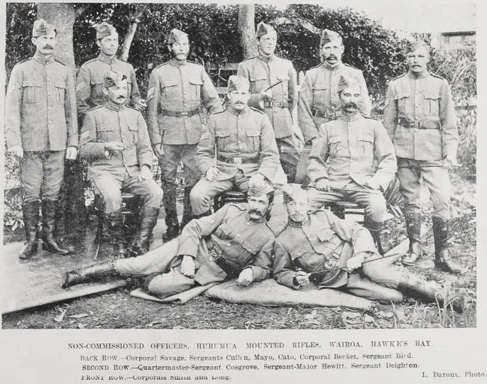 Non-Commissioned Officers, Hurumua Mounted Rifles, Wairoa, Hawke's Bay