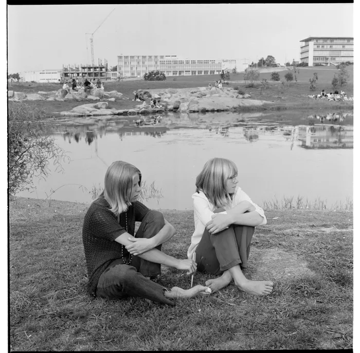 Waikato University, open-air rock concert, Hamilton, 1971.