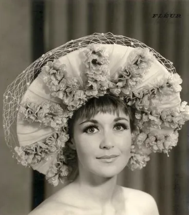 Image: Halo hat decorated with flower trails