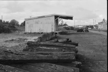 Image: Photograph of goods shed, Swanson railway station