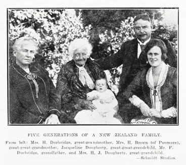Image: Five generations of a New Zealand family