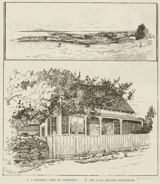 A general view of Onehunga; the Lady Mayor's residence