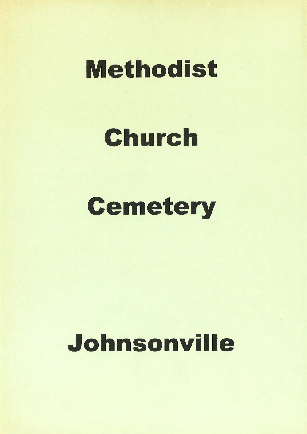 Johnsonville Methodist Church Cemetery