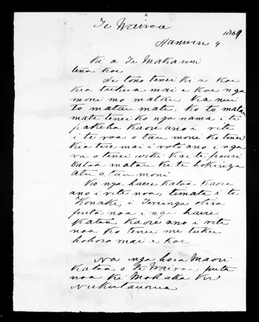 Image: Letter from all the Maori soldiers from Wairoa to McLean