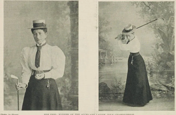 Mrs Peel, winner of the Auckland Ladies' Golf Championship