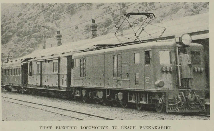 First electric locomotive to reach Paekakariki