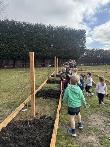Image: Inspecting the new trees