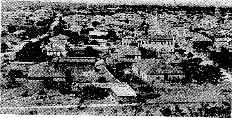An aerial view of Rangoon, now in the hands of the Japanese, (Evening Post, 10 March 1942)