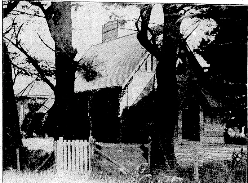 Evening Post" Photo. IN A SYLVAN SETTING^-view^of.St^ John's Church;,Johnsonville,-set in the ,midst af..very-picturesque' surroundings, giving a , general air; of: religious retirement. ". ■ ... ,-, • S," P.. Andrew Photo. ■f, , S. P--Andrew Photo. (Evening Post, 22 December 1932)