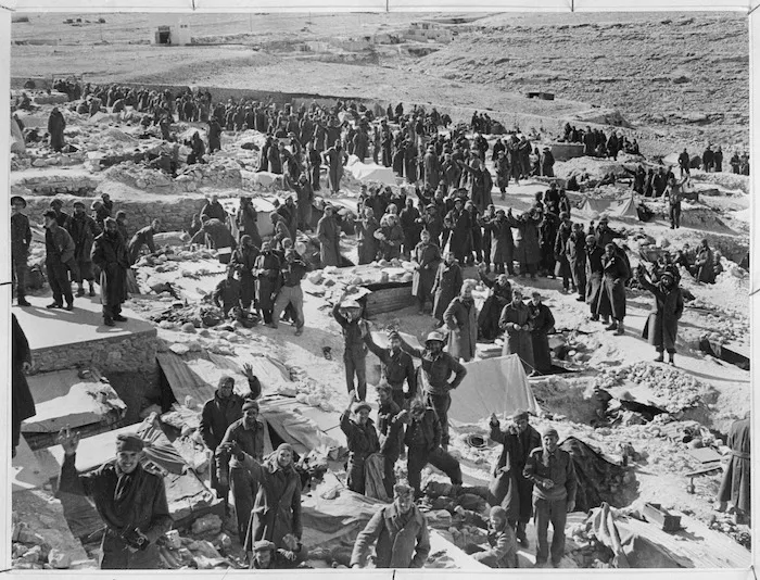 View of POW compound at Bardia, Libya