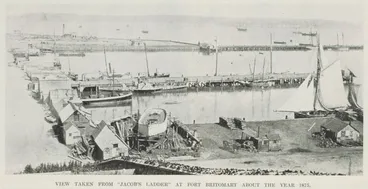 Image: View taken from 'Jacob's Ladder' at Fort Britomart about the year 1875