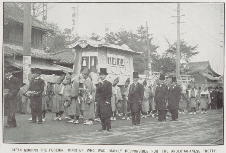 Japan mourns the Foreign Minister who was mainly responsible for the Anglo-Japanese treaty