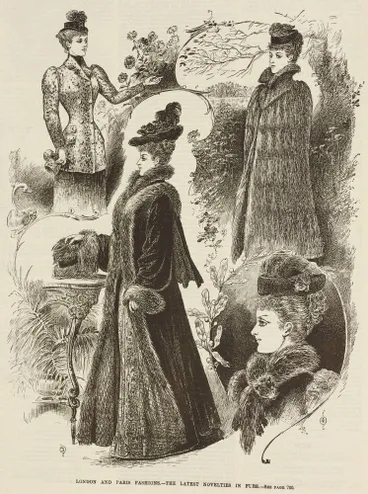 Image: London and Paris fashions - the latest novelties in furs
